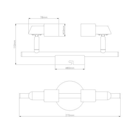 Globo - LED-Strahler 2xGU10/3W/230V