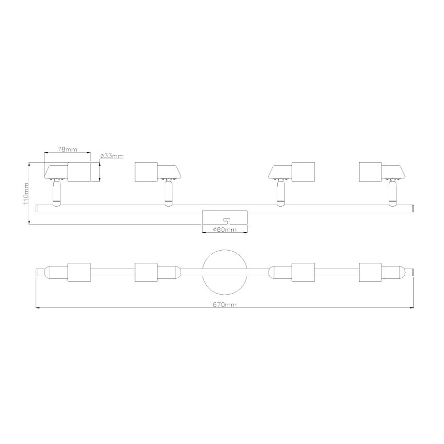 Globo - LED-Strahler 4xGU10/3W/230V