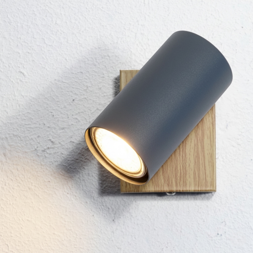 Globo - Wandstrahler 1xGU10/25W/230V grau/braun