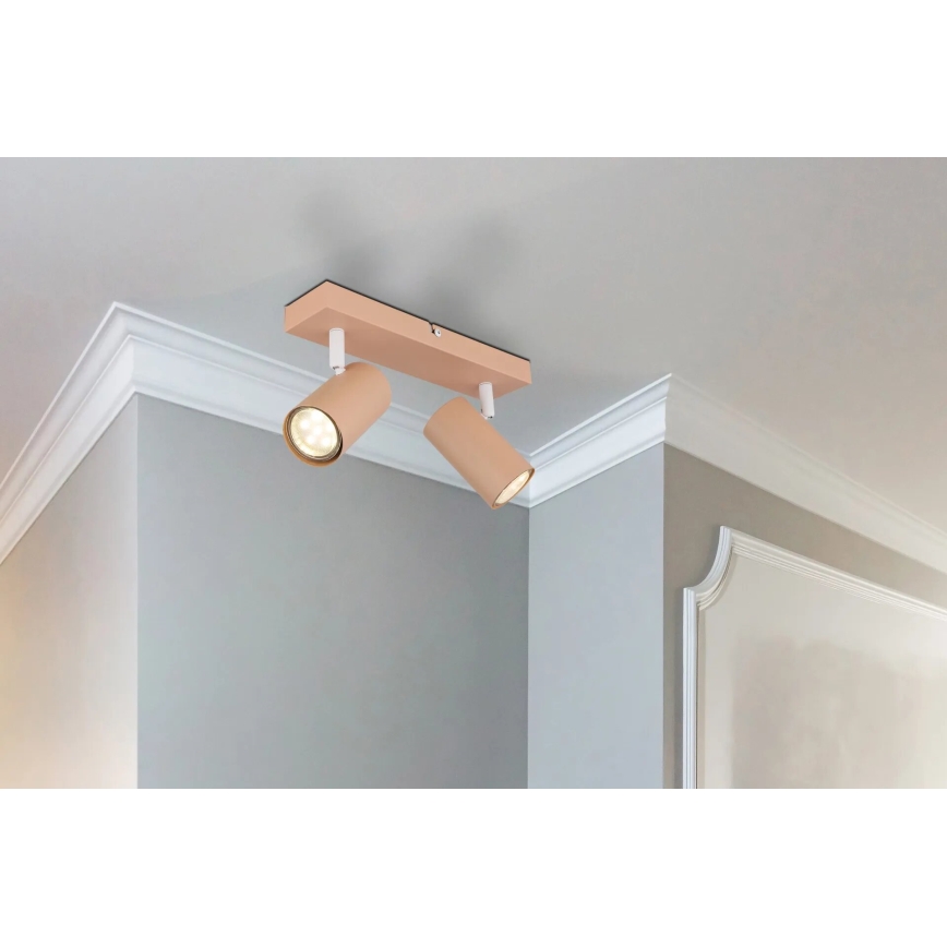 Globo - Strahler 2xGU10/25W/230V orange