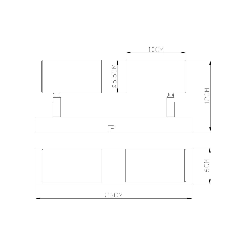 Globo - Strahler 2xGU10/25W/230V orange