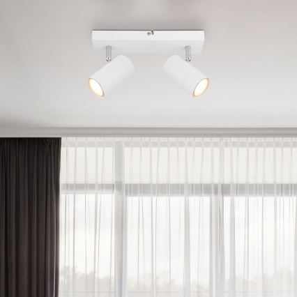 Globo - Einbauleuchte 2xGU10/35W/230V Weiß
