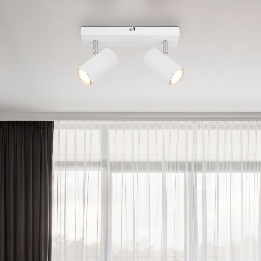 Globo - Einbauleuchte 2xGU10/35W/230V Weiß