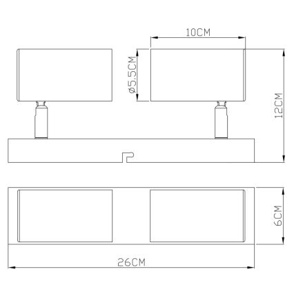 Globo - Einbauleuchte 2xGU10/35W/230V Weiß