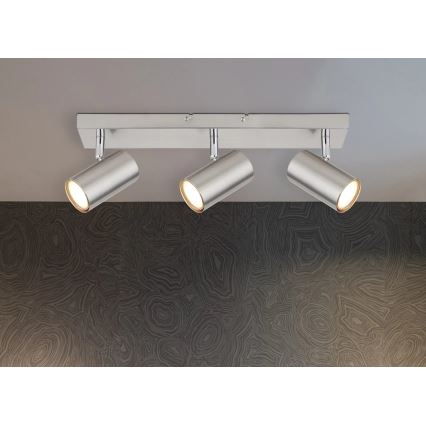 Globo - Strahler 3xGU10/25W/230V matt Chrom