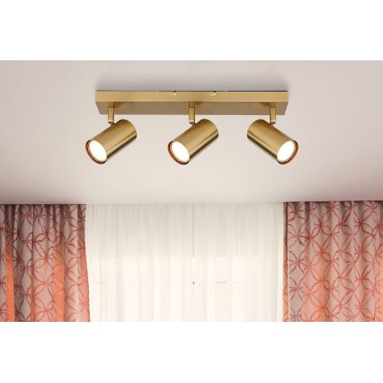 Globo - Strahler 3xGU10/35W/230V golden