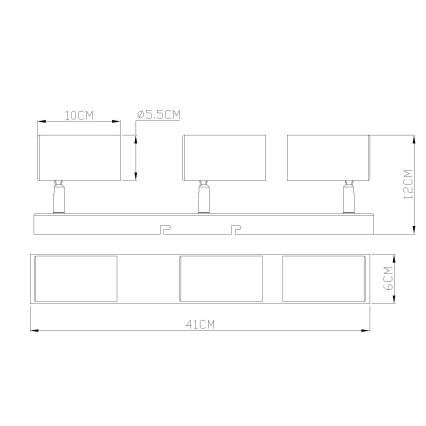 Globo - Strahler 3xGU10/25W/230V orange