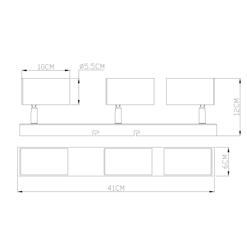 Globo - Strahler 3xGU10/25W/230V orange