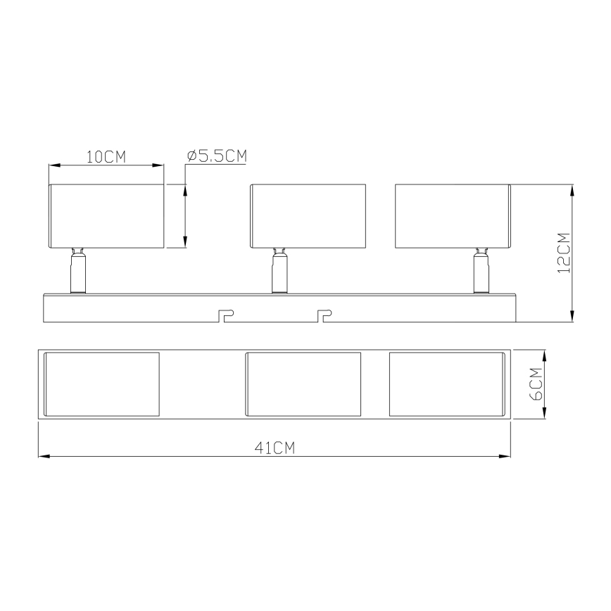 Globo - Deckenstrahler 3xGU10/35W/230V Weiß