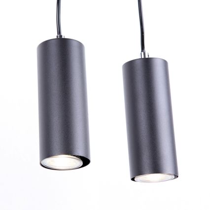 Globo - Hängeleuchte an Kabel 4xGU10/35W/230V schwarz