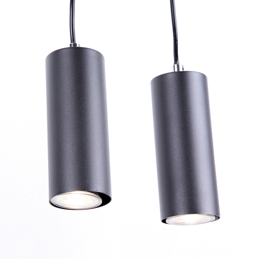 Globo - Hängeleuchte an Kabel 4xGU10/35W/230V schwarz