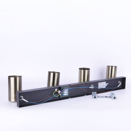 Globo - Deckenstrahler 4xGU10/35W/230V schwarz/Messing