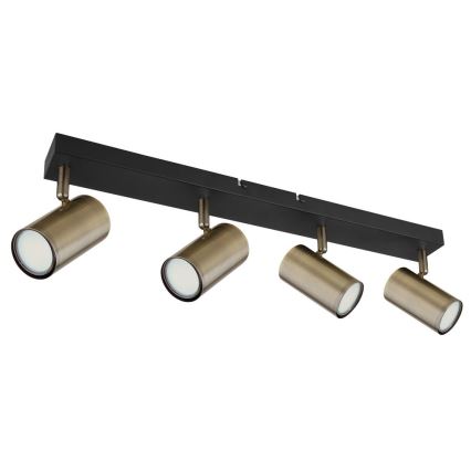 Globo - Deckenstrahler 4xGU10/35W/230V schwarz/Messing