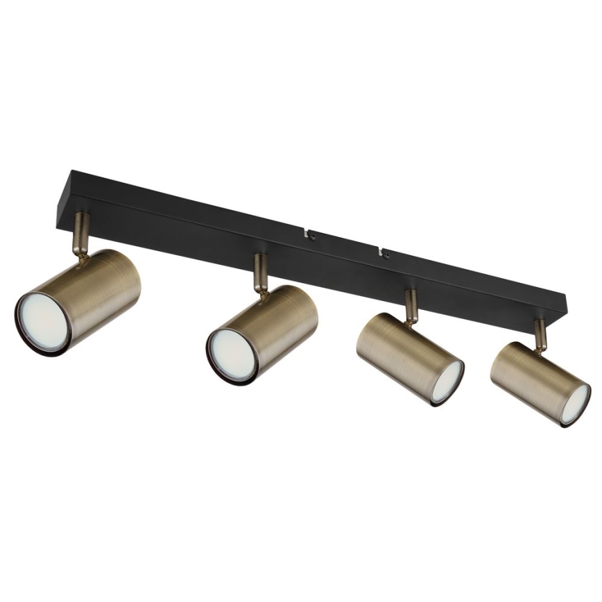 Globo - Deckenstrahler 4xGU10/35W/230V schwarz/Messing