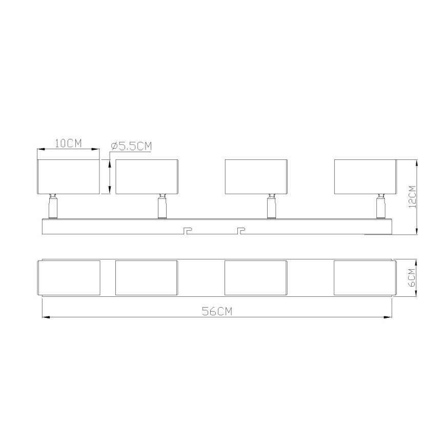 Globo - Strahler 4xGU10/35W/230V orange