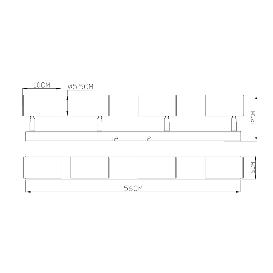 Globo - Deckenstrahler 4xGU10/35W/230V Weiß