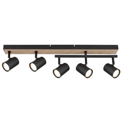 Globo - Strahler 5xGU10/35W/230V schwarz/braun