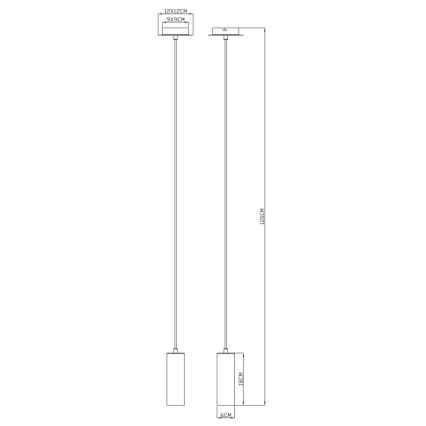 Globo - Hängeleuchte 1xGU10/35W/230V schwarz