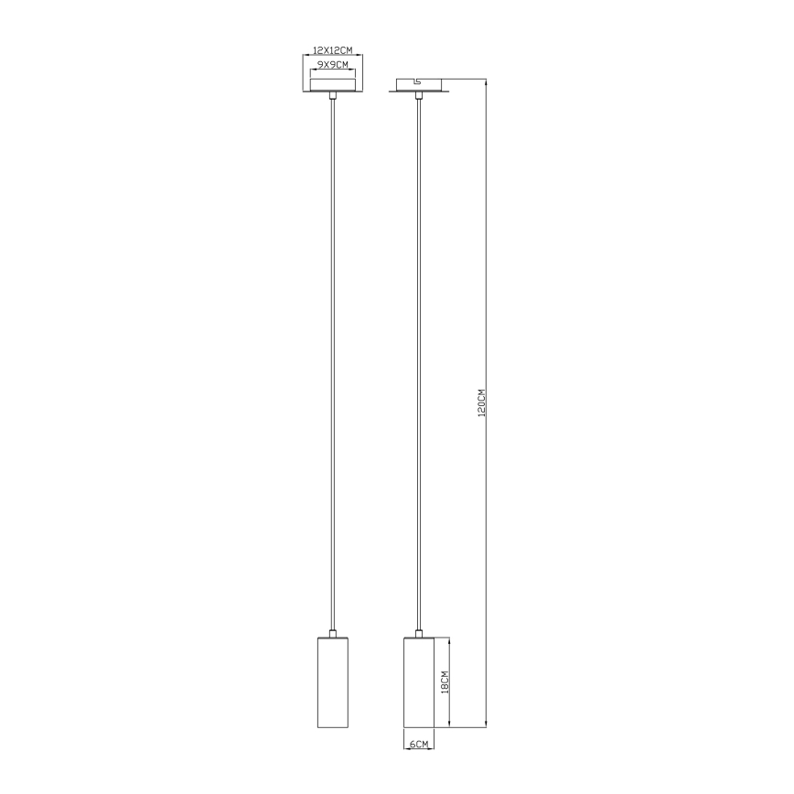 Globo - Hängeleuchte an Kabel 1xGU10/35W/230V schwarz