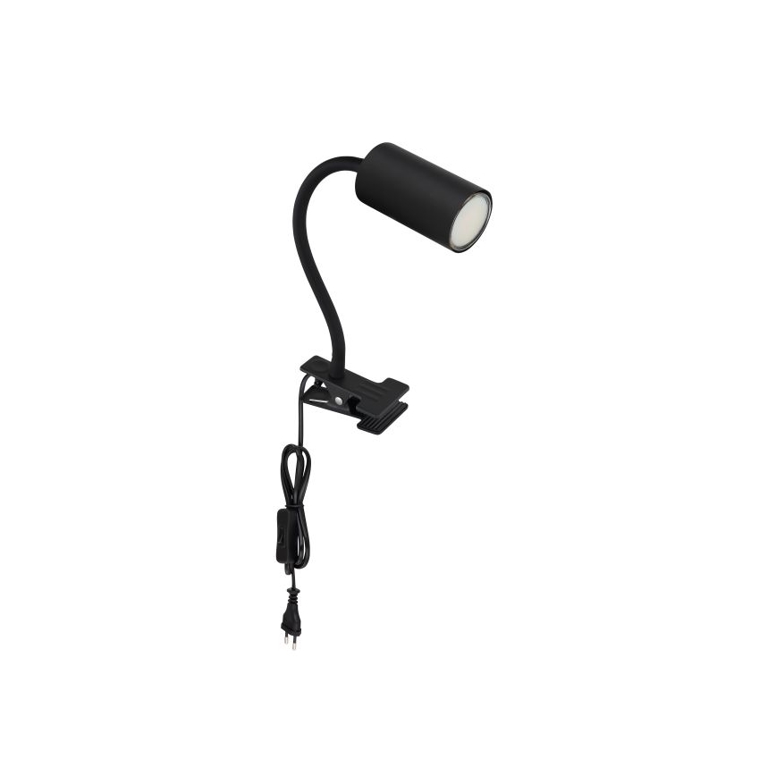 Globo – Flexible Lampe mit Klemme 1xGU10/25W/230V schwarz