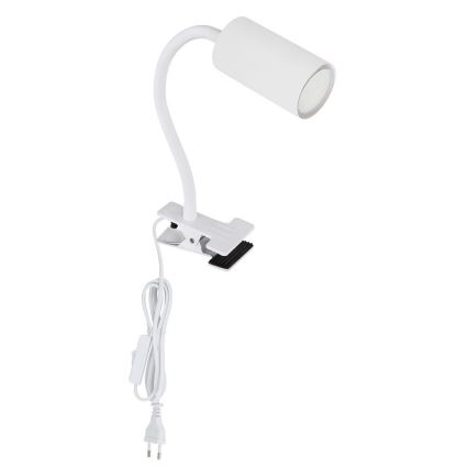 Globo – Flexible Lampe mit Klemme 1xGU10/25W/230V weiß