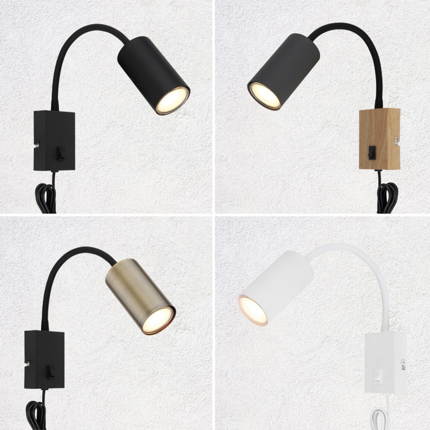 Globo - Flexible Wandleuchte 1xGU10/25W/230V schwarz