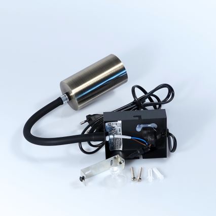 Globo - Flexibler Wandleuchte 1xGU10/25W/230V Schwarz/Messing