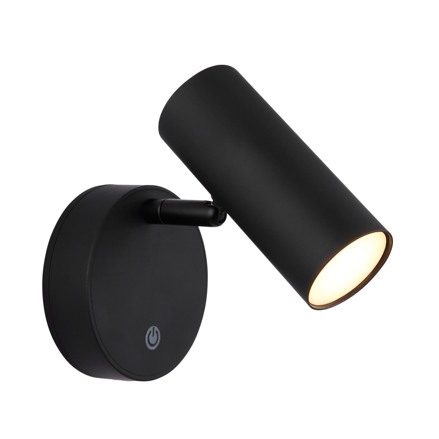 Globo - LED, dimmbarer, wiederaufladbarer Wand-Spot LED/0,4W/3,7V 1800 mAh schwarz