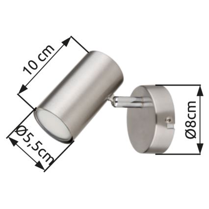 Globo - Wandstrahler 1xGU10/25W/230V matt Chrom