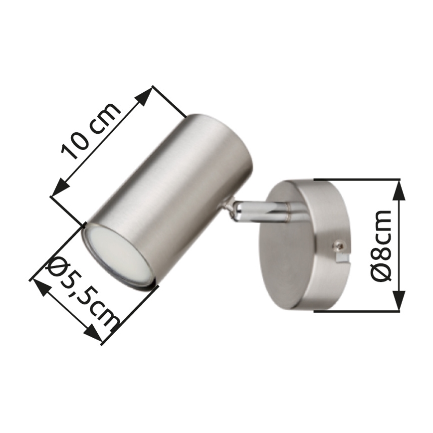 Globo - Wandstrahler 1xGU10/25W/230V matt Chrom