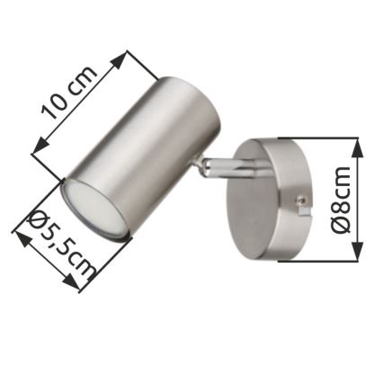 Globo - Wandstrahler 1xGU10/25W/230V matt Chrom