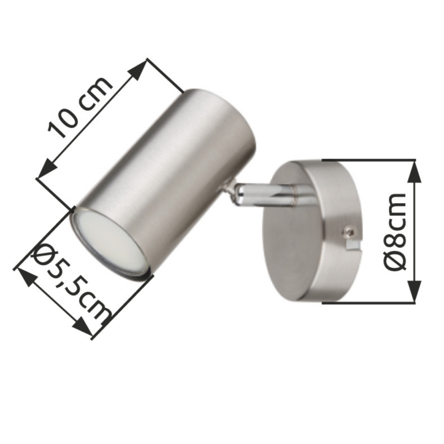 Globo - Wandstrahler 1xGU10/25W/230V matt Chrom