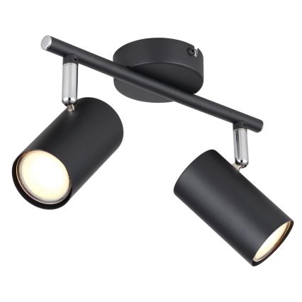 Globo - Strahler 2xGU10/25W/230V schwarz