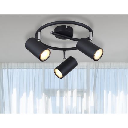 Globo - Strahler 3xGU10/25W/230V schwarz