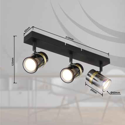 Globo - Strahler 3xGU10/8W/230V