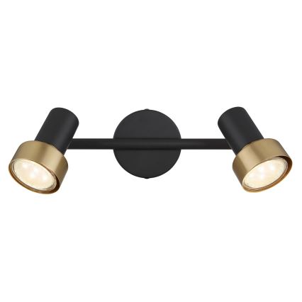 Globo - Strahler  2xGU10/25W/230V schwarz/golden