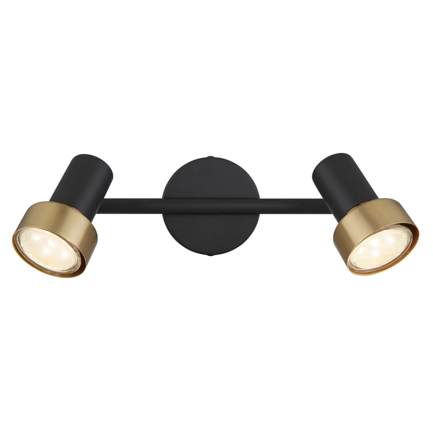 Globo - Strahler  2xGU10/25W/230V schwarz/golden