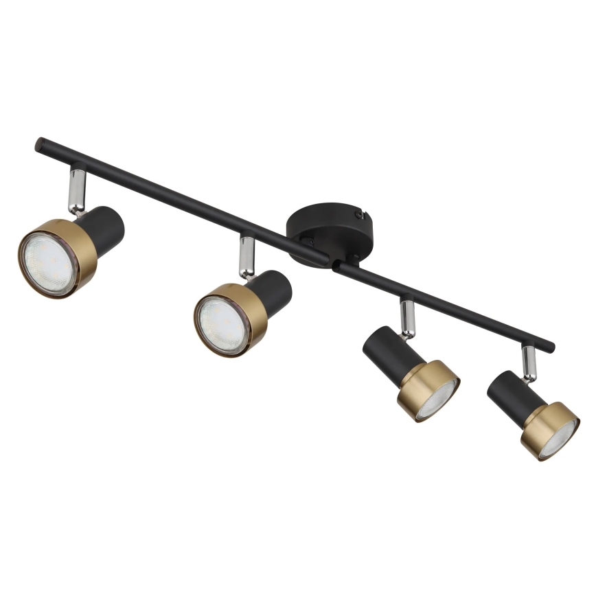 Globo - Strahler  4xGU10/25W/230V schwarz/golden