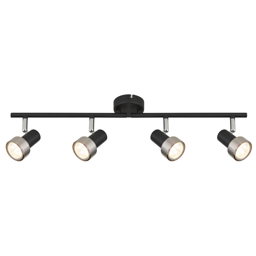 Globo - Strahler  4xGU10/25W/230V schwarz/silbern