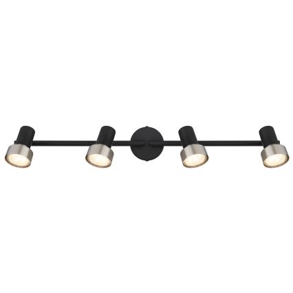 Globo - Strahler  4xGU10/25W/230V schwarz/silbern
