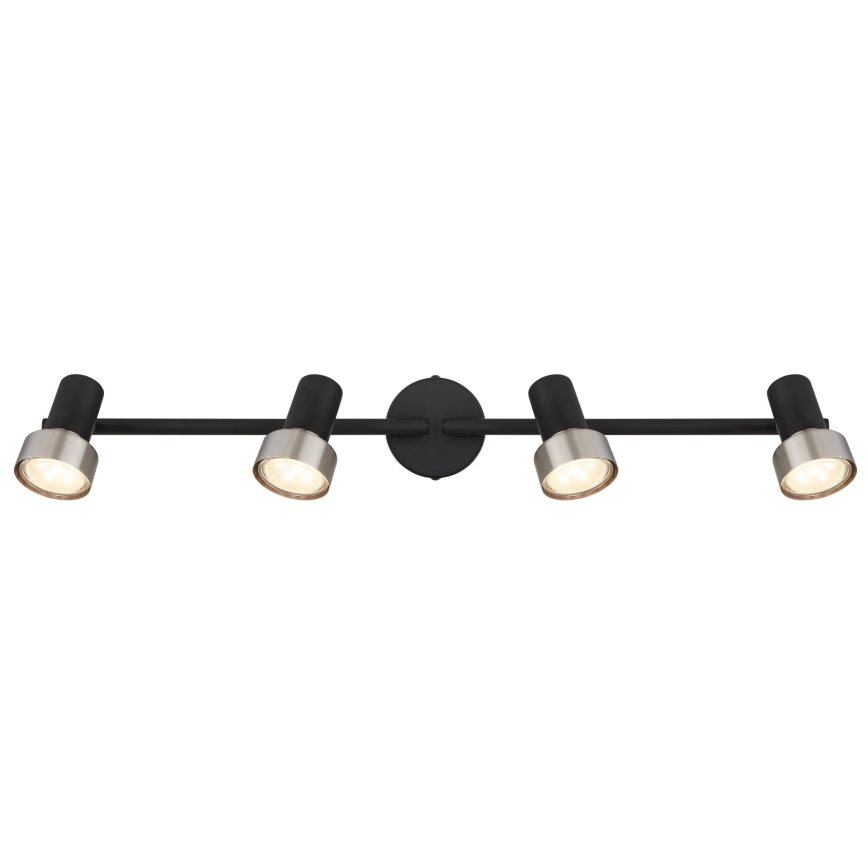 Globo - Strahler  4xGU10/25W/230V schwarz/silbern