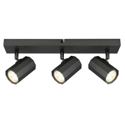 Globo - Strahler 3xGU10/25W/230V schwarz