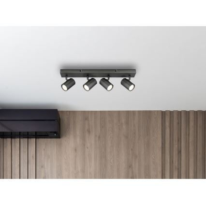 Globo - Strahler 4xGU10/25W/230V schwarz