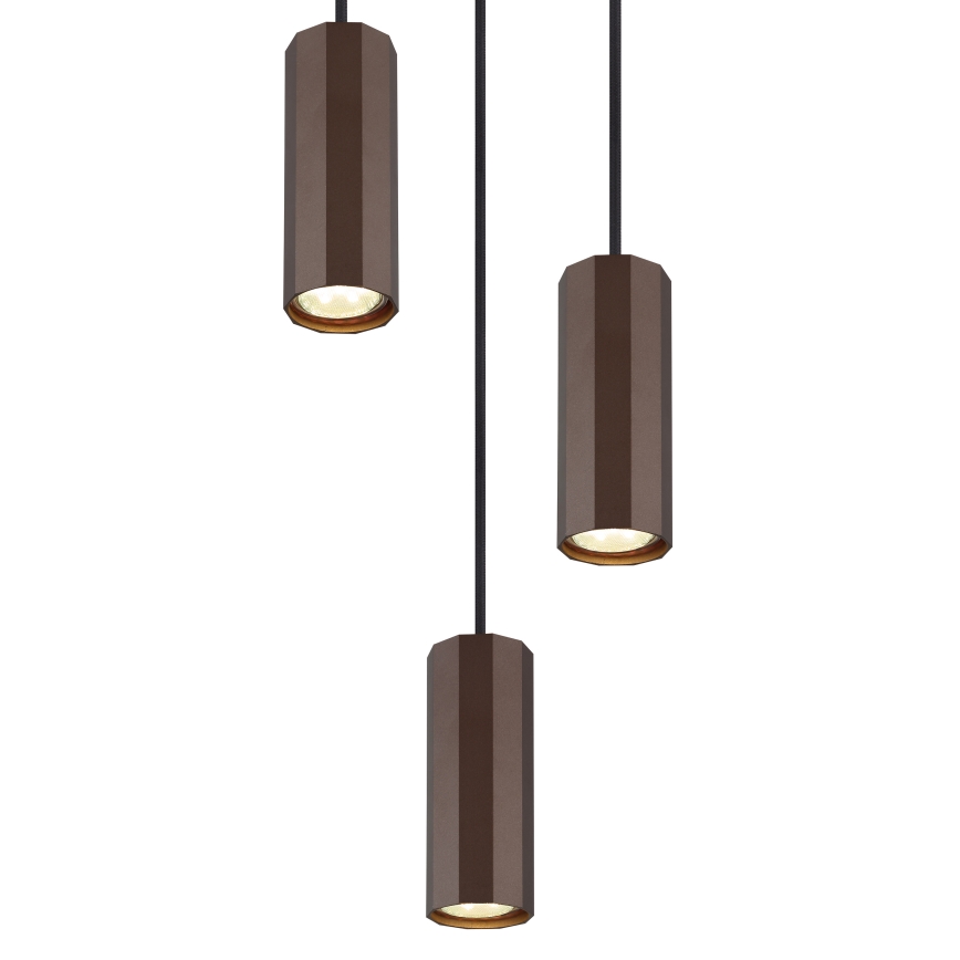 Globo - Hängeleuchte 3xGU10/25W/230V braun