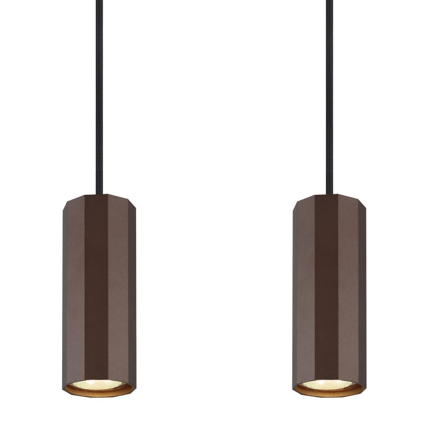 Globo - Hängeleuchte 4xGU10/25W/230V braun
