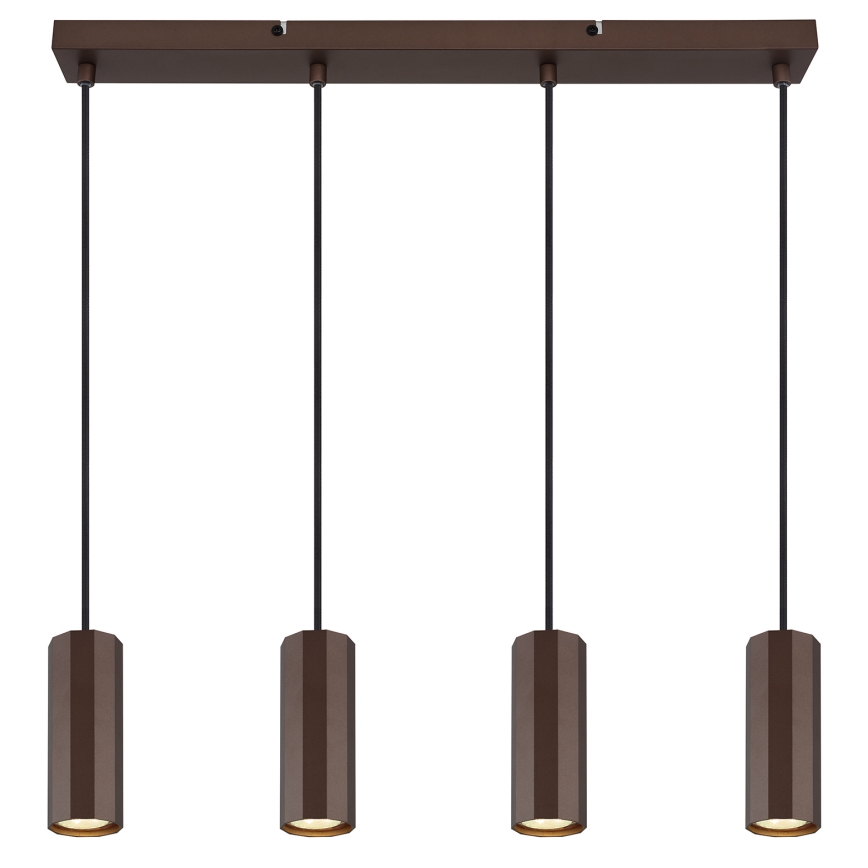 Globo - Hängeleuchte 4xGU10/25W/230V braun