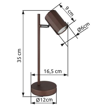 Globo - Tischleuchte 1xGU10/5W/230V braun