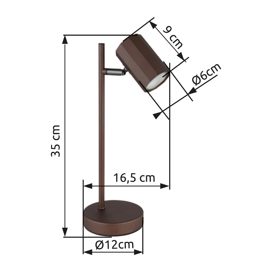 Globo - Tischleuchte 1xGU10/5W/230V braun
