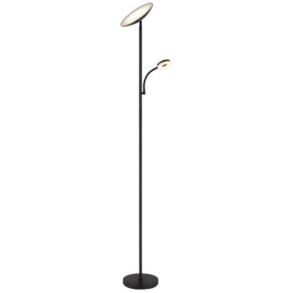 Globo - Dimmbare LED-Stehleuchte LED/20W/230V+ LED/5W 3000/4000/6500K schwarz