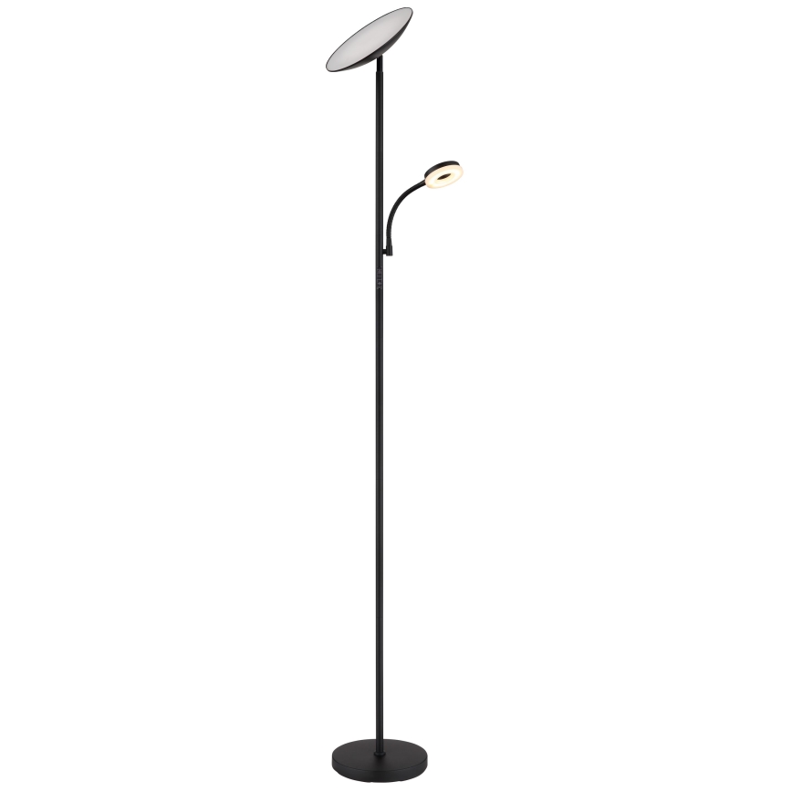 Globo - Dimmbare LED-Stehleuchte LED/20W/230V+ LED/5W 3000/4000/6500K schwarz